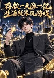 存款一天涨一亿，生活就像玩游戏海报